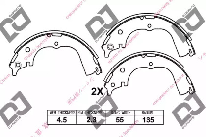 Комлект тормозных накладок DJ PARTS BS1050